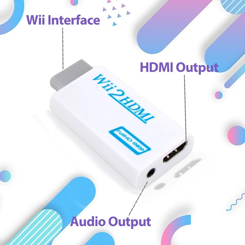 DTianSir Wii HDMI Adapter with AV Cable,Wii to HDMI Converter 1080P with 3.5mm Audio Jack,Compatible with All Nintendo Wii Display Modes - Image 4